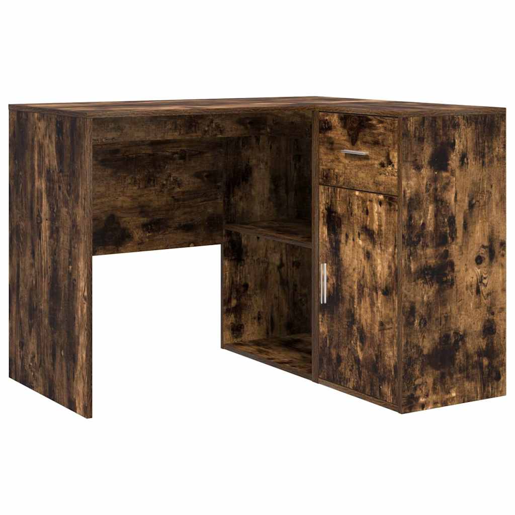 Corner Desk Smoked Oak 102 x 50 x 75 cm Engineered wood