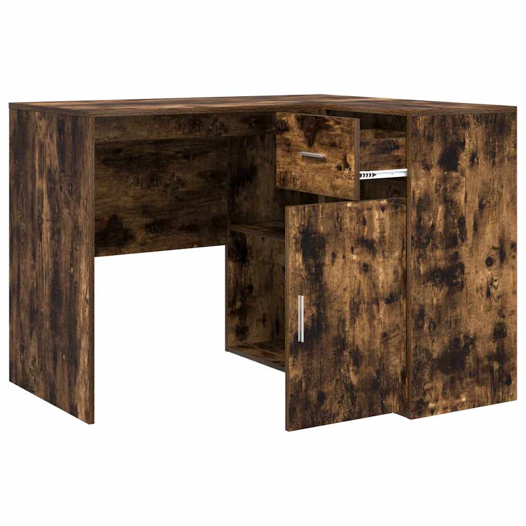 Corner Desk Smoked Oak 102 x 50 x 75 cm Engineered wood
