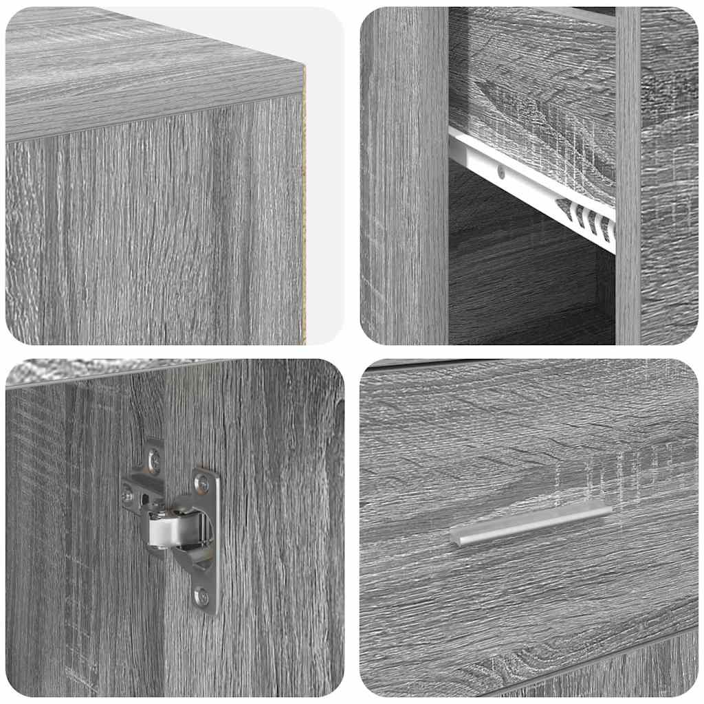 Corner Desk Grey sonoma 102 x 50 x 75 cm Engineered wood