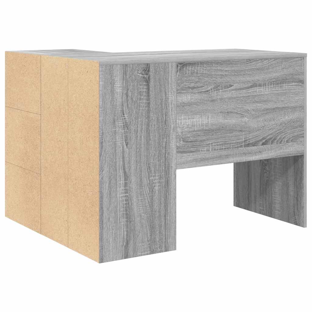 Corner Desk Grey sonoma 102 x 50 x 75 cm Engineered wood