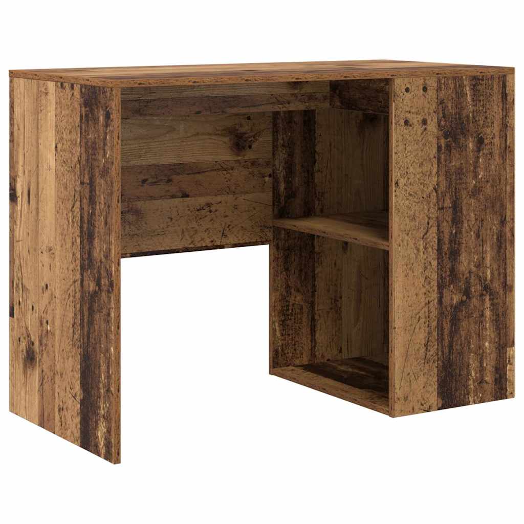 Corner Desk with Door Old wood 102 x 50 x 75 cm Engineered wood