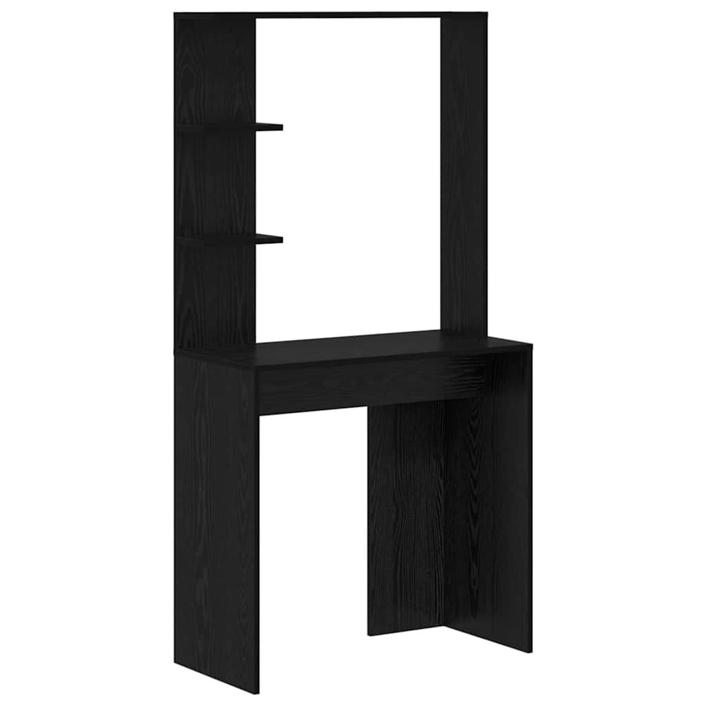 Desk with Storage 2 pcs Black oak 78.5 x 37 x 154.5 cm