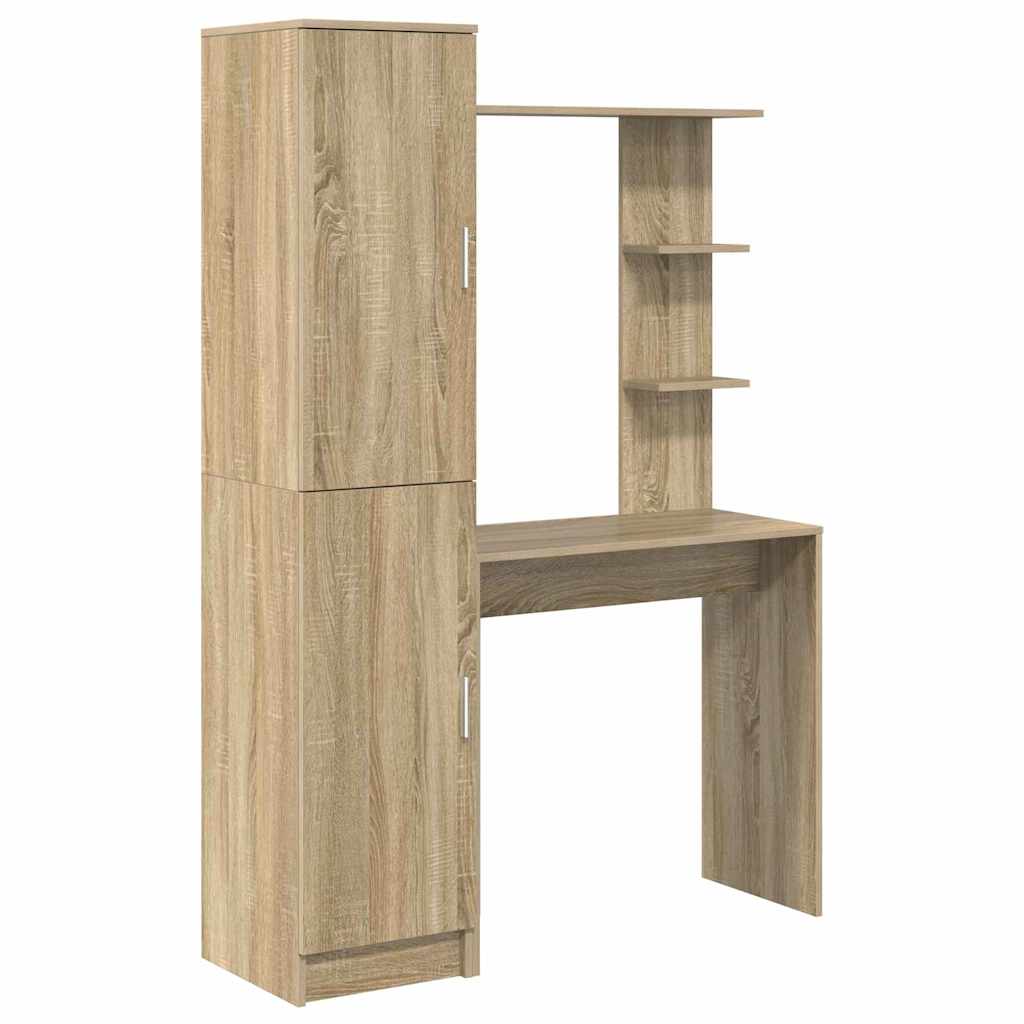 Desk with Storage 2 pcs Sonoma Oak 78.5 x 37 x 154.5 cm