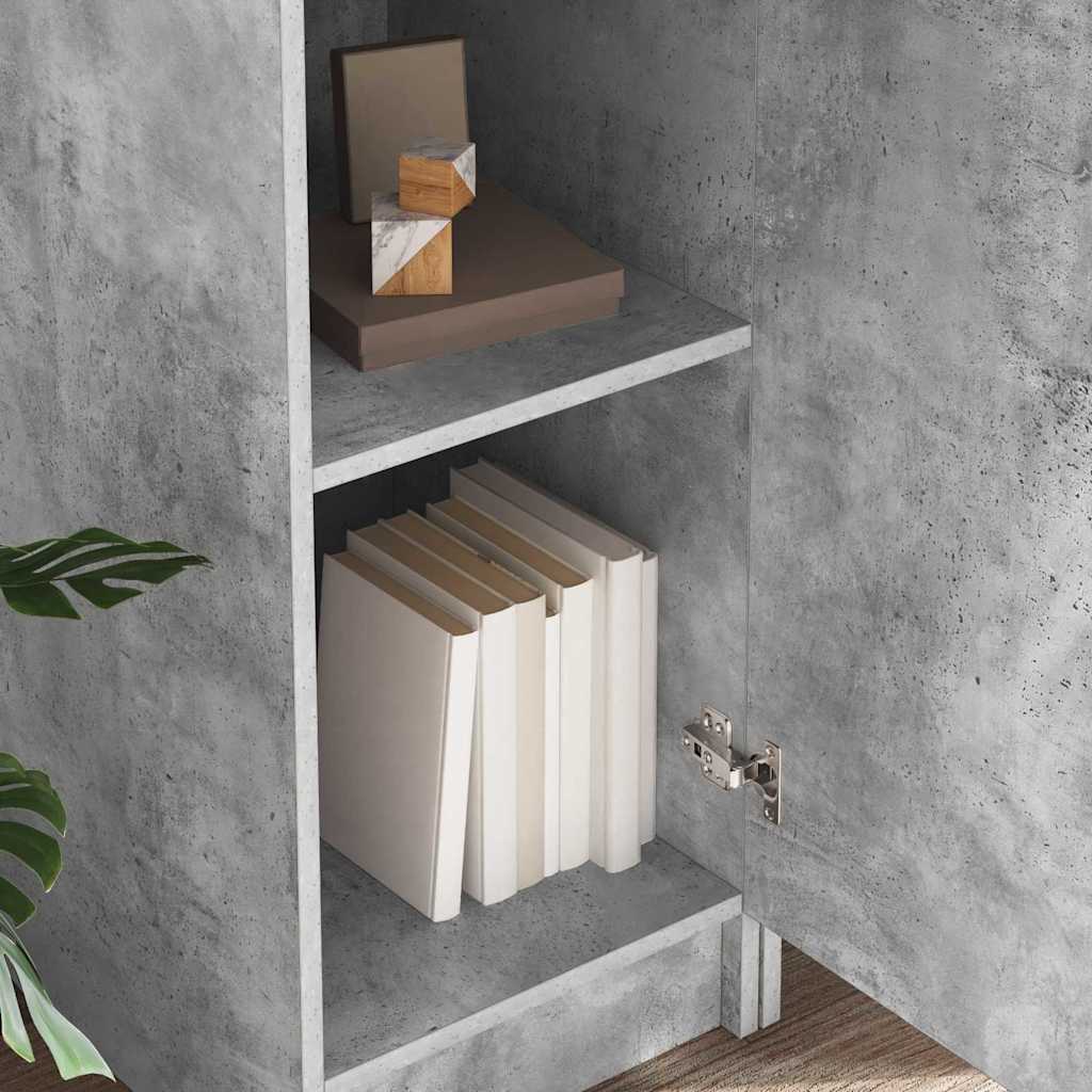 Desk with Storage 2 pcs Concrete Grey 78.5 x 37 x 154.5 cm