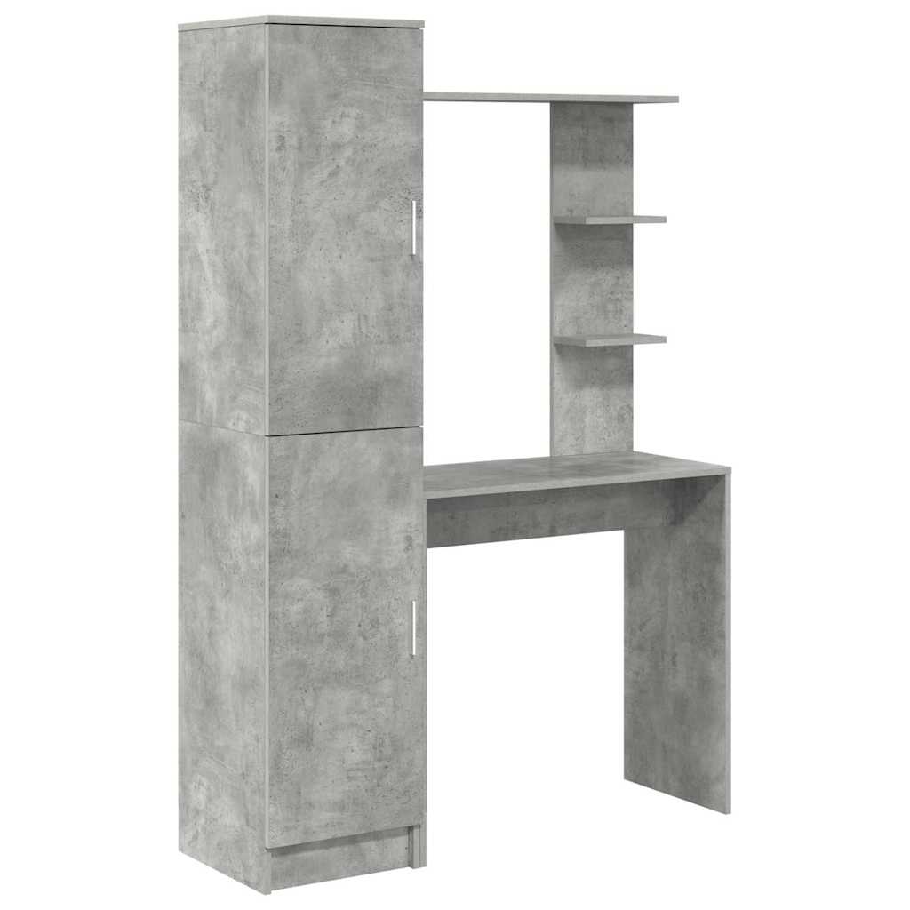 Desk with Storage 2 pcs Concrete Grey 78.5 x 37 x 154.5 cm