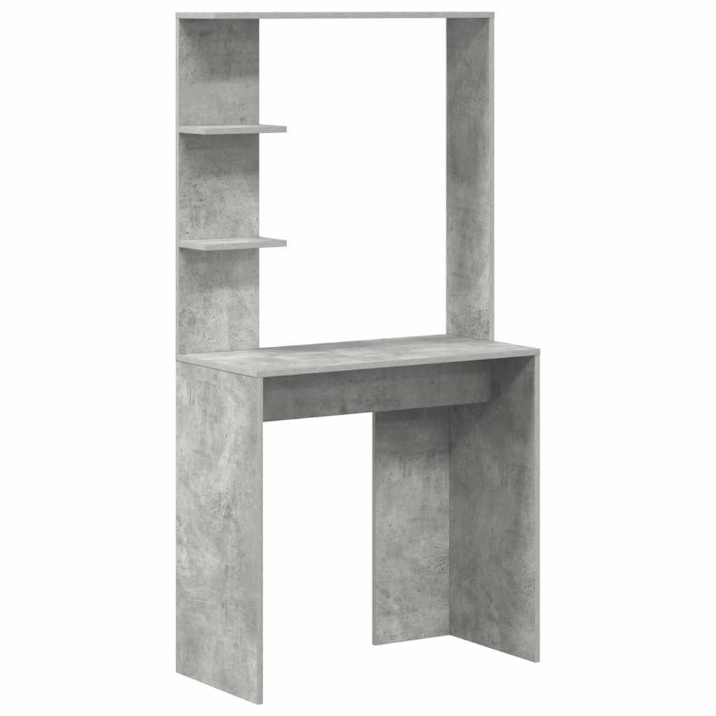 Desk with Storage 2 pcs Concrete Grey 78.5 x 37 x 154.5 cm
