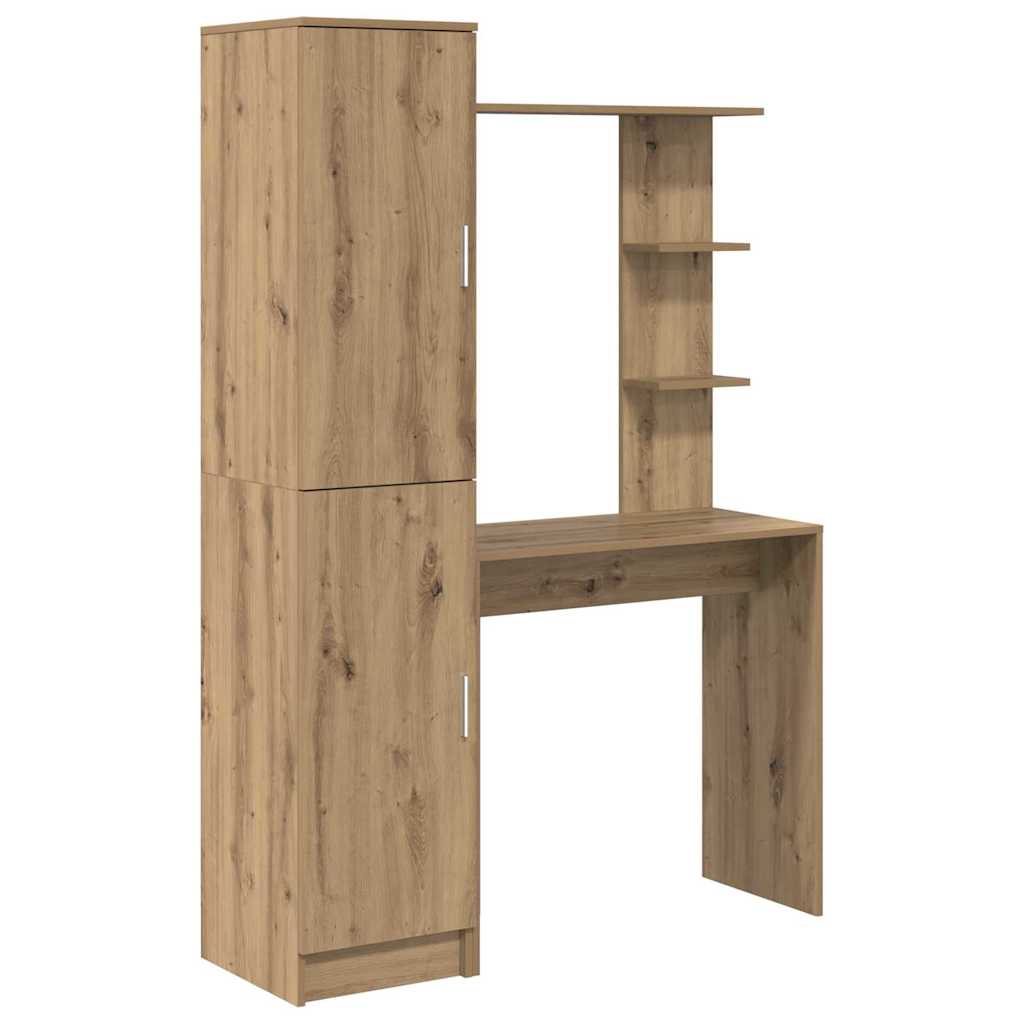 Desk with Storage 2 pcs Artisan oak 78.5 x 37 x 154.5 cm