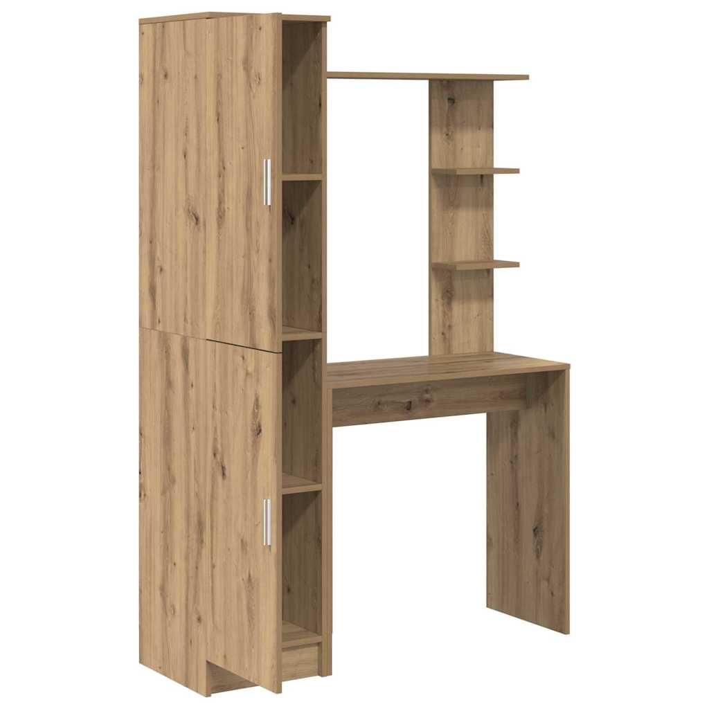 Desk with Storage 2 pcs Artisan oak 78.5 x 37 x 154.5 cm