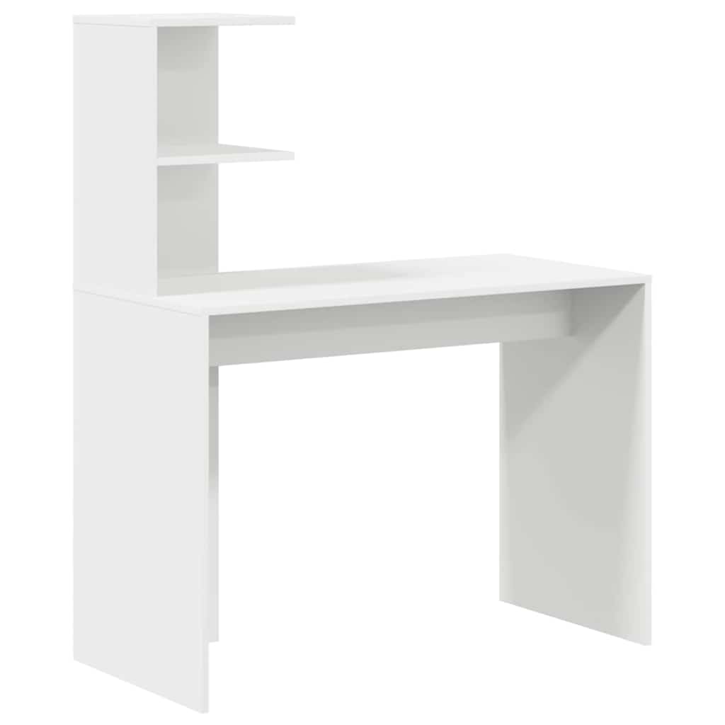 Desk with Storage 2 pcs White 102 x 50 x 124 cm Engineered wood