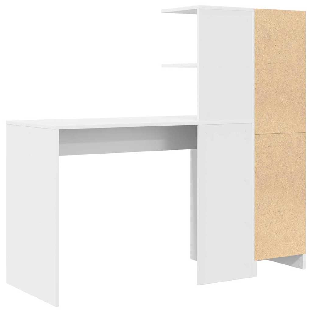 Desk with Storage 2 pcs White 102 x 50 x 124 cm Engineered wood