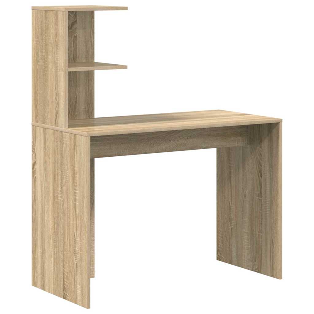 Desk with Storage with Shelf 2 pcs Sonoma Oak 102 x 50 x 124 cm