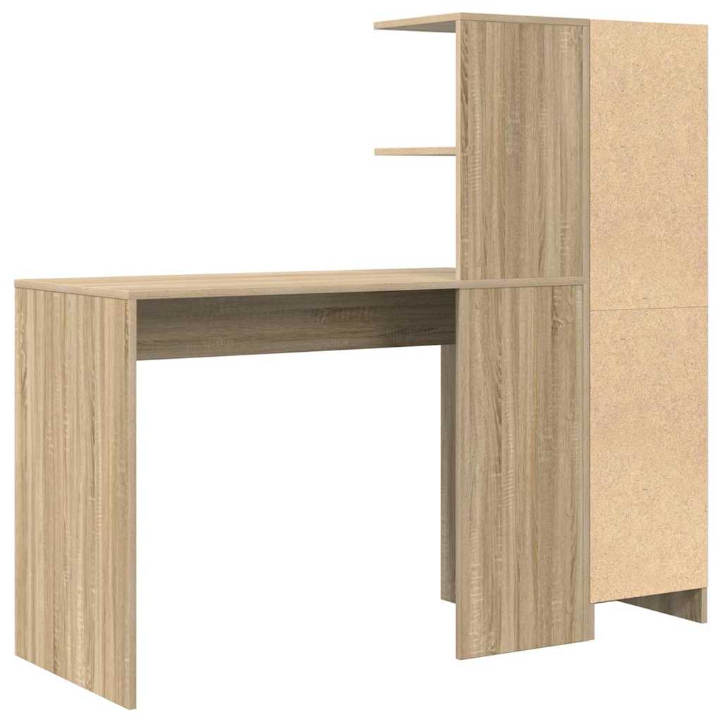 Desk with Storage with Shelf 2 pcs Sonoma Oak 102 x 50 x 124 cm