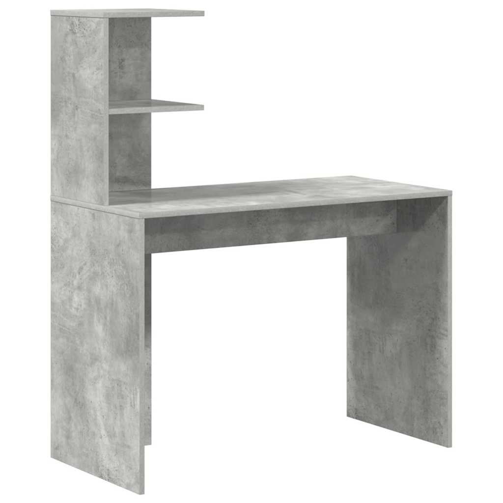Desk with Storage 2 pcs Concrete Grey 102 x 50 x 124 cm