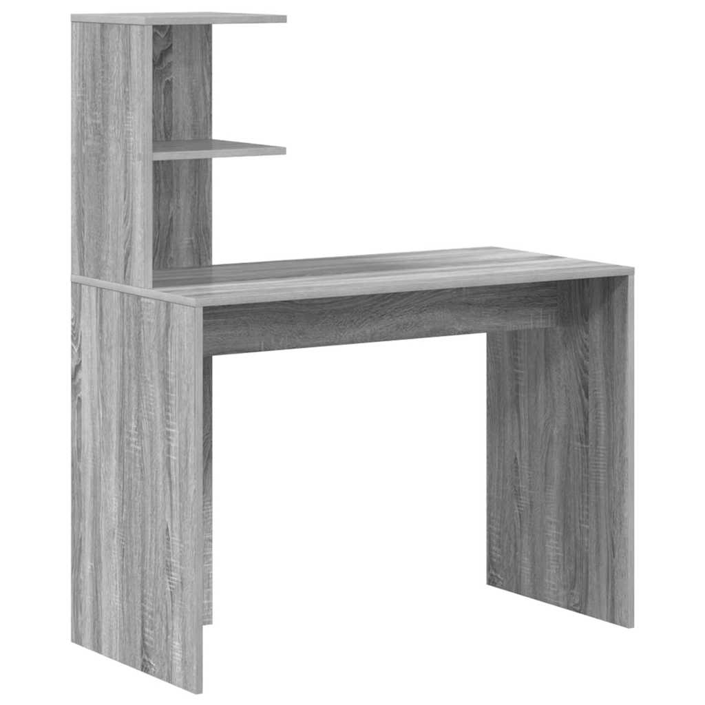 Desk with Storage with Door 2 pcs Grey sonoma 102 x 50 x 124 cm