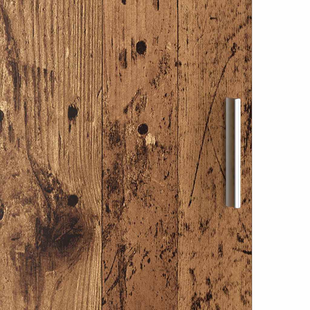 Desk with Storage with Shelf 2 pcs Old Wood 102 x 50 x 124 cm