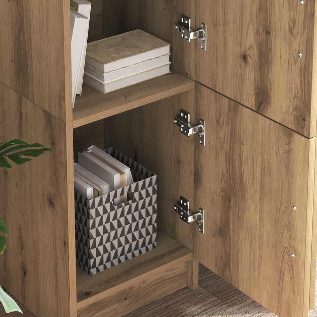 Desk with Storage with Door 2 pcs Artisan oak 102 x 50 x 124 cm