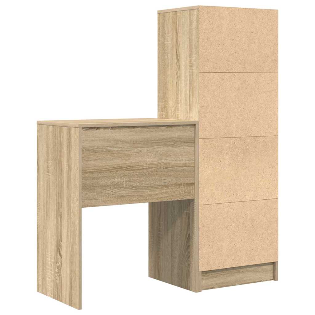 Desk with Storage 2 pcs Sonoma Oak 45.5 x 34 x 127 cm