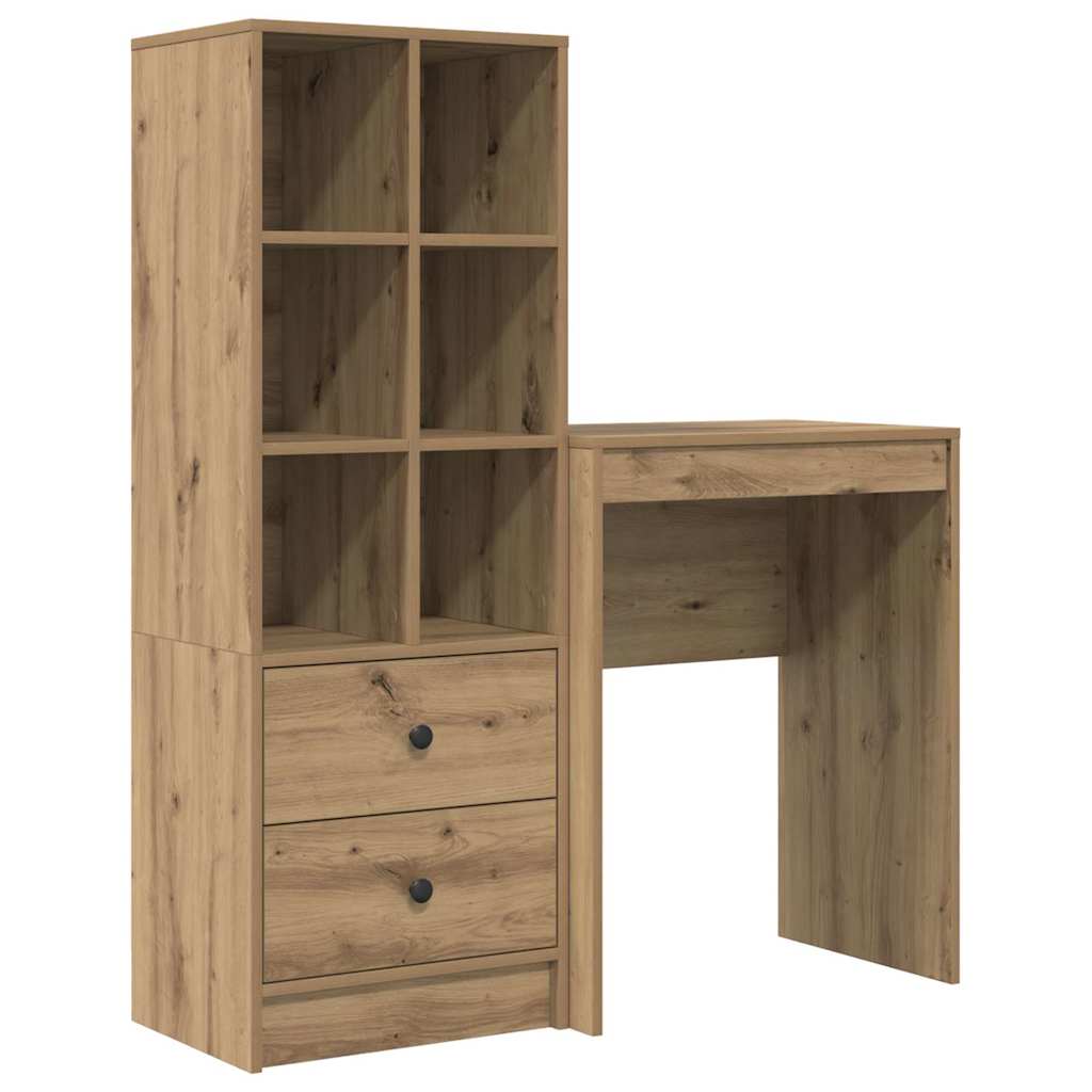 Desk with Storage 2 pcs Artisan oak 45.5 x 34 x 127 cm