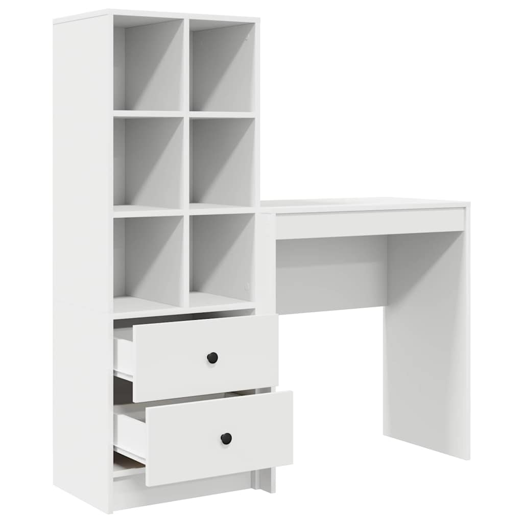 Desk with Storage 2 pcs White 70 x 40 x 76 cm Engineered wood