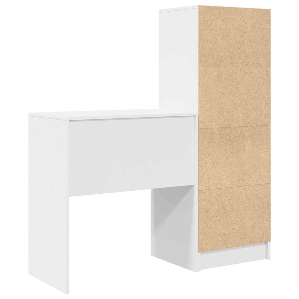 Desk with Storage 2 pcs White 70 x 40 x 76 cm Engineered wood