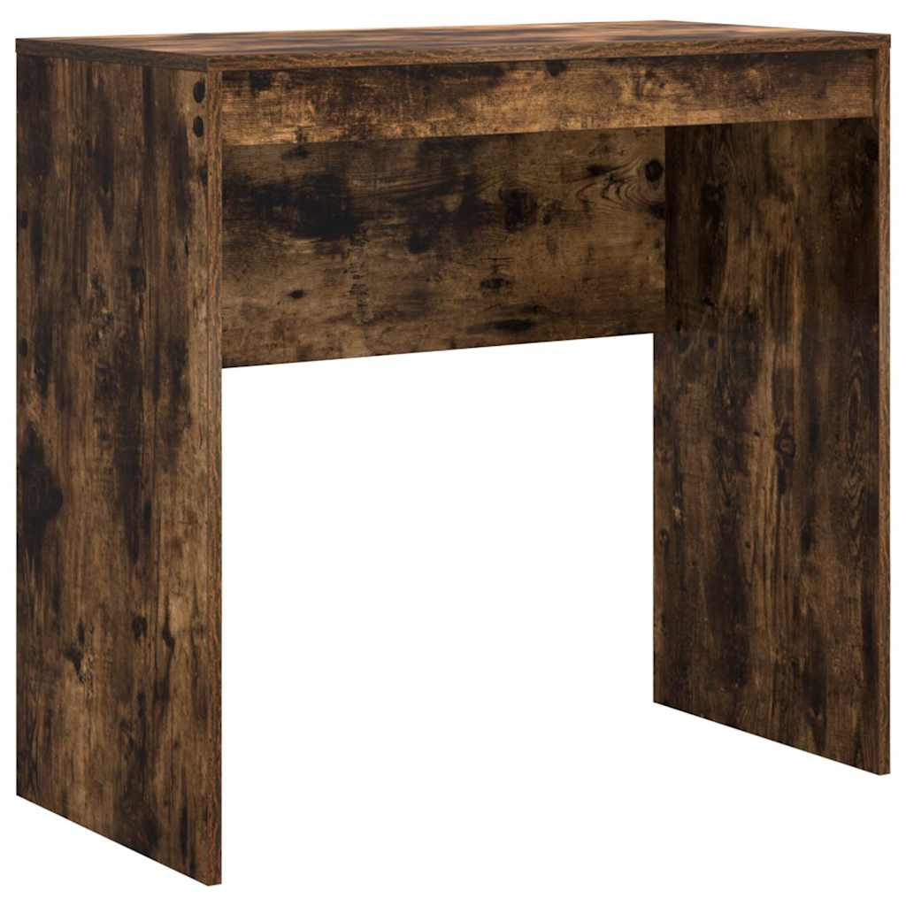 Desk with Storage with Drawer 2 pcs Smoked Oak 80 x 40 x 76 cm