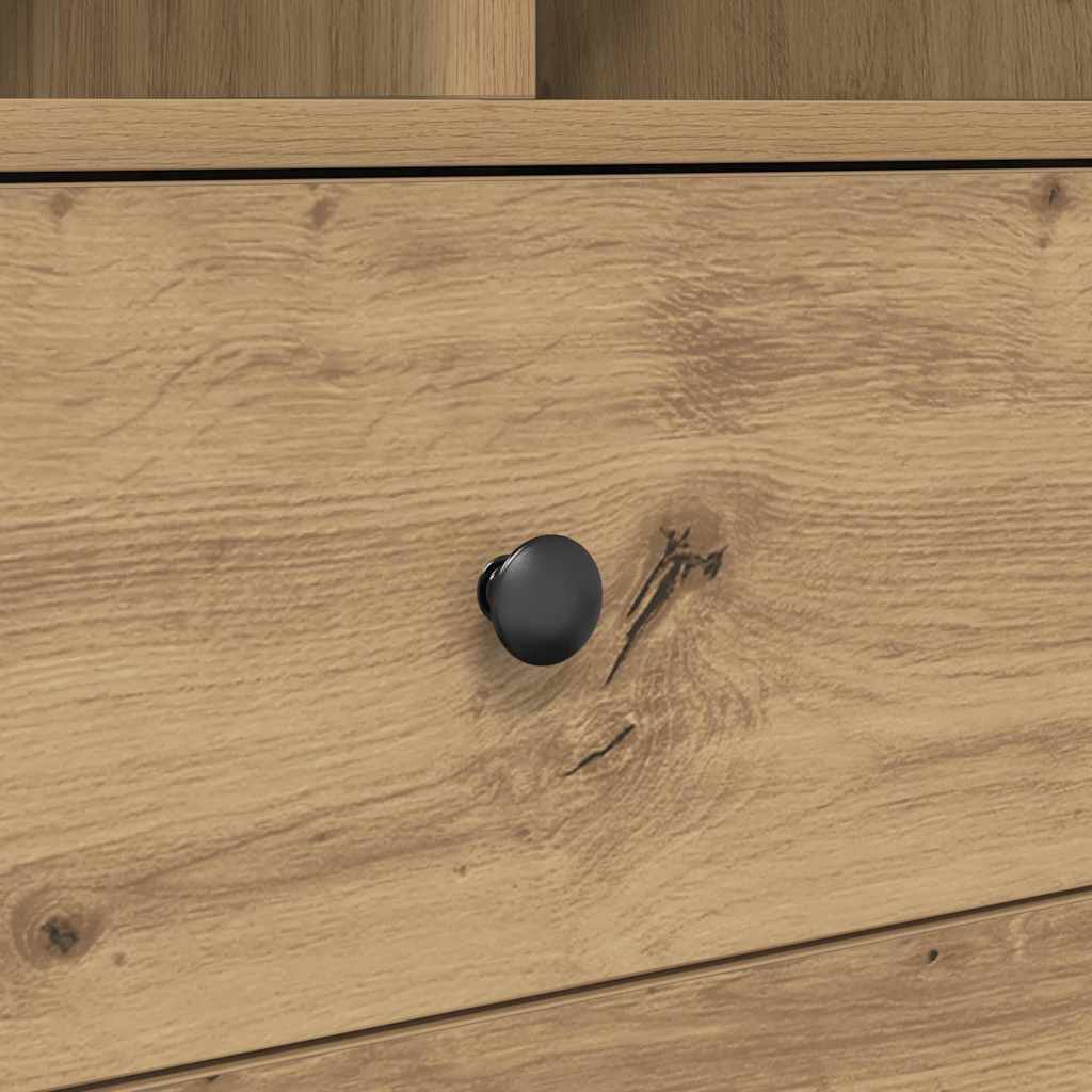 Desk with Storage with Drawer 2 pcs Artisan oak 80 x 40 x 76 cm