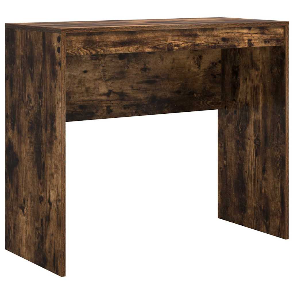 Desk with Storage with Drawer 2 pcs Smoked Oak 90 x 40 x 76 cm
