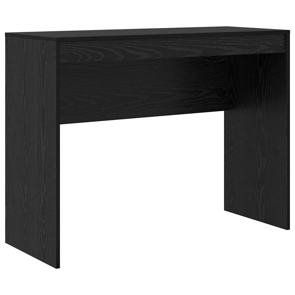 Desk with Storage with Drawer 2 pcs Black oak 100 x 40 x 76 cm