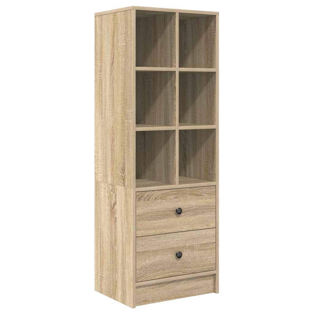 Desk with Storage with Drawer 2 pcs Sonoma Oak 100 x 40 x 76 cm