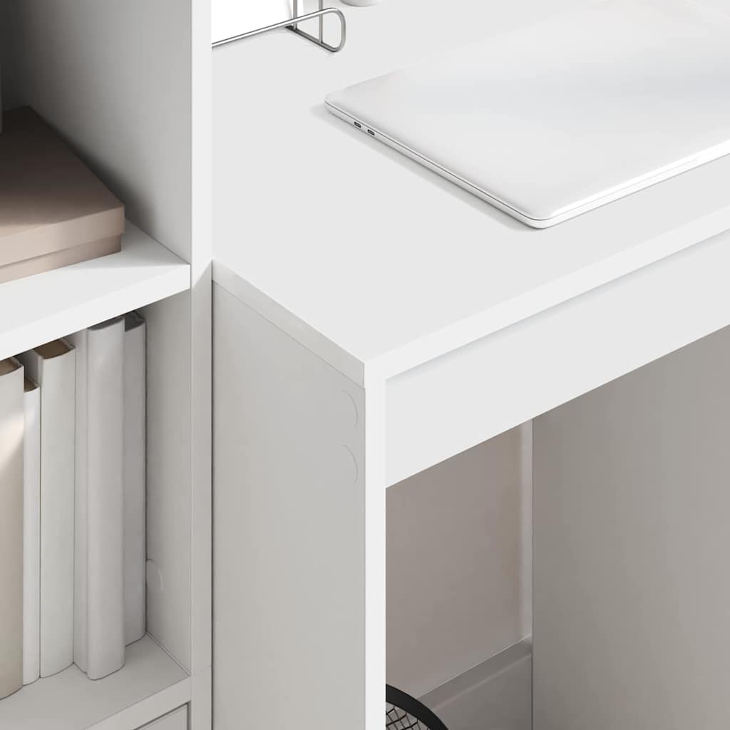 Desk with Storage 2 pcs White 100 x 40 x 76 cm Engineered wood