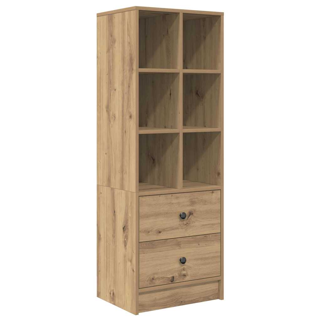 Desk with Storage with Drawer 2 pcs Artisan oak 60 x 50 x 76 cm