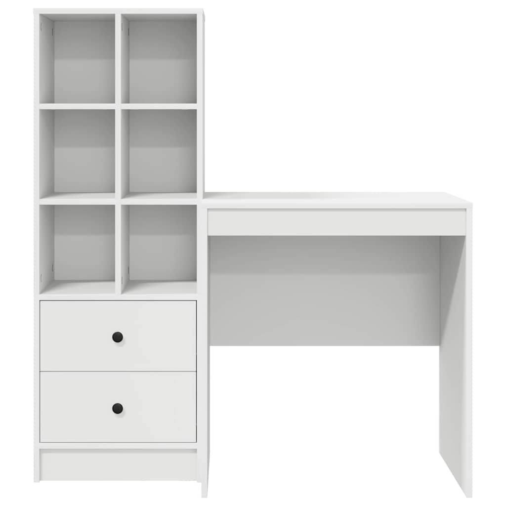 Desk with Storage 2 pcs White 70 x 50 x 76 cm Engineered wood