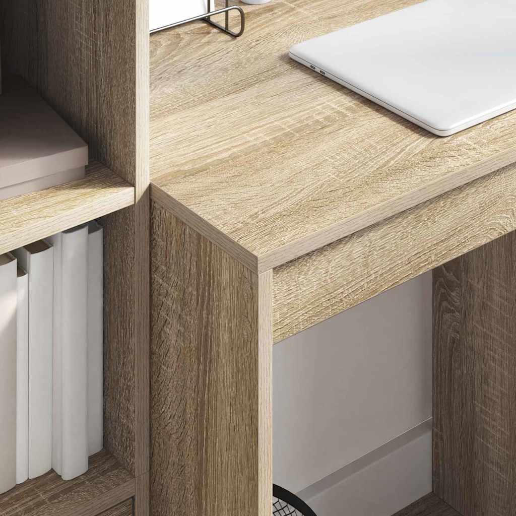 Desk with Storage with Drawer 2 pcs Sonoma Oak 70 x 50 x 76 cm