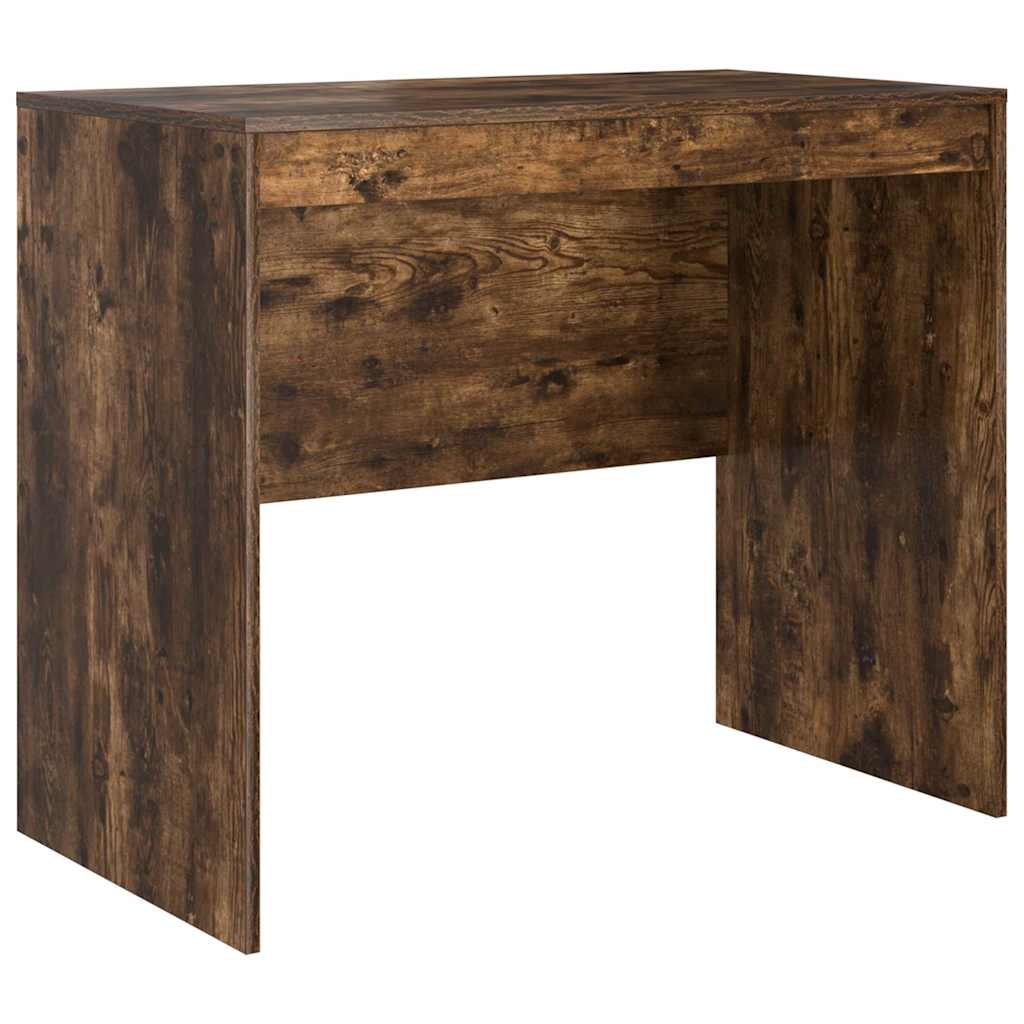 Desk with Storage with Drawer 2 pcs Smoked Oak 90 x 50 x 76 cm