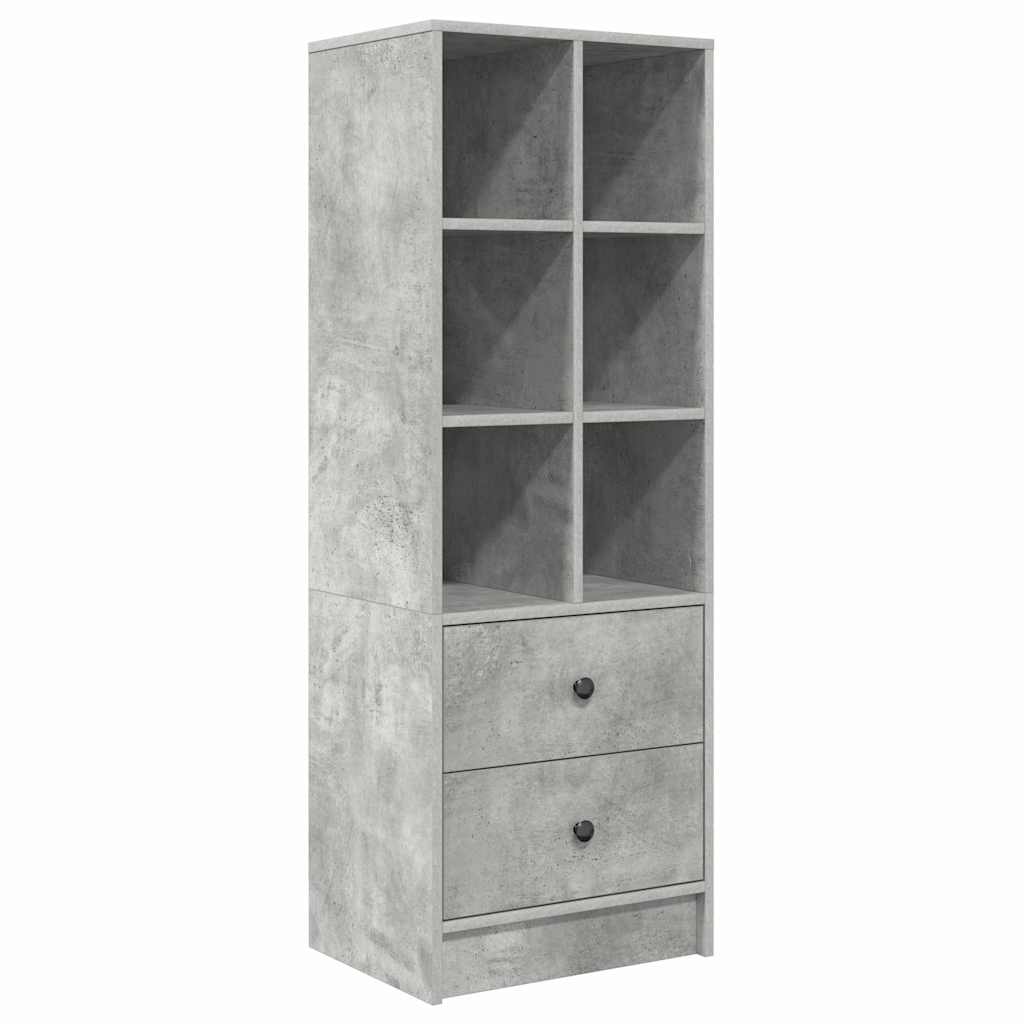 Desk with Storage 2 pcs Concrete Grey 100 x 50 x 76 cm