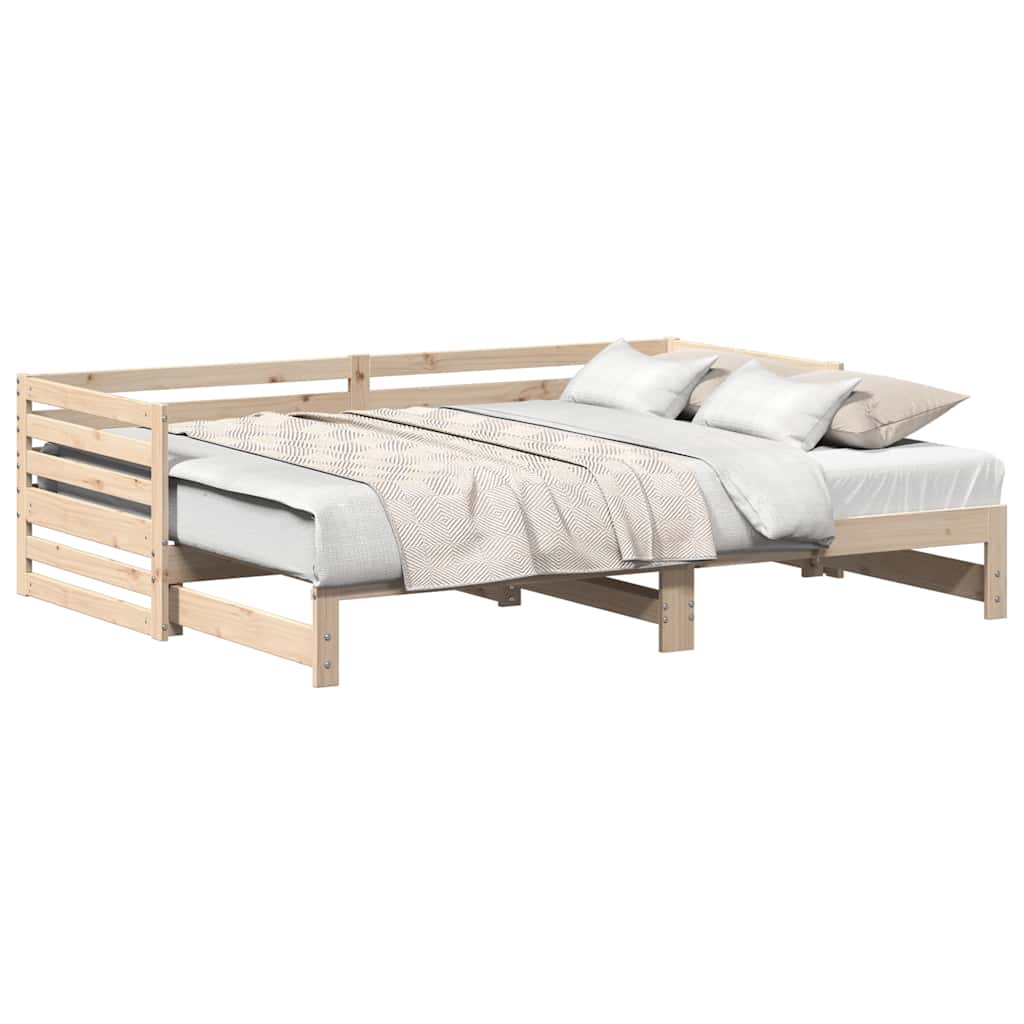 Day bed with Trundle without Mattress 80x200 cm