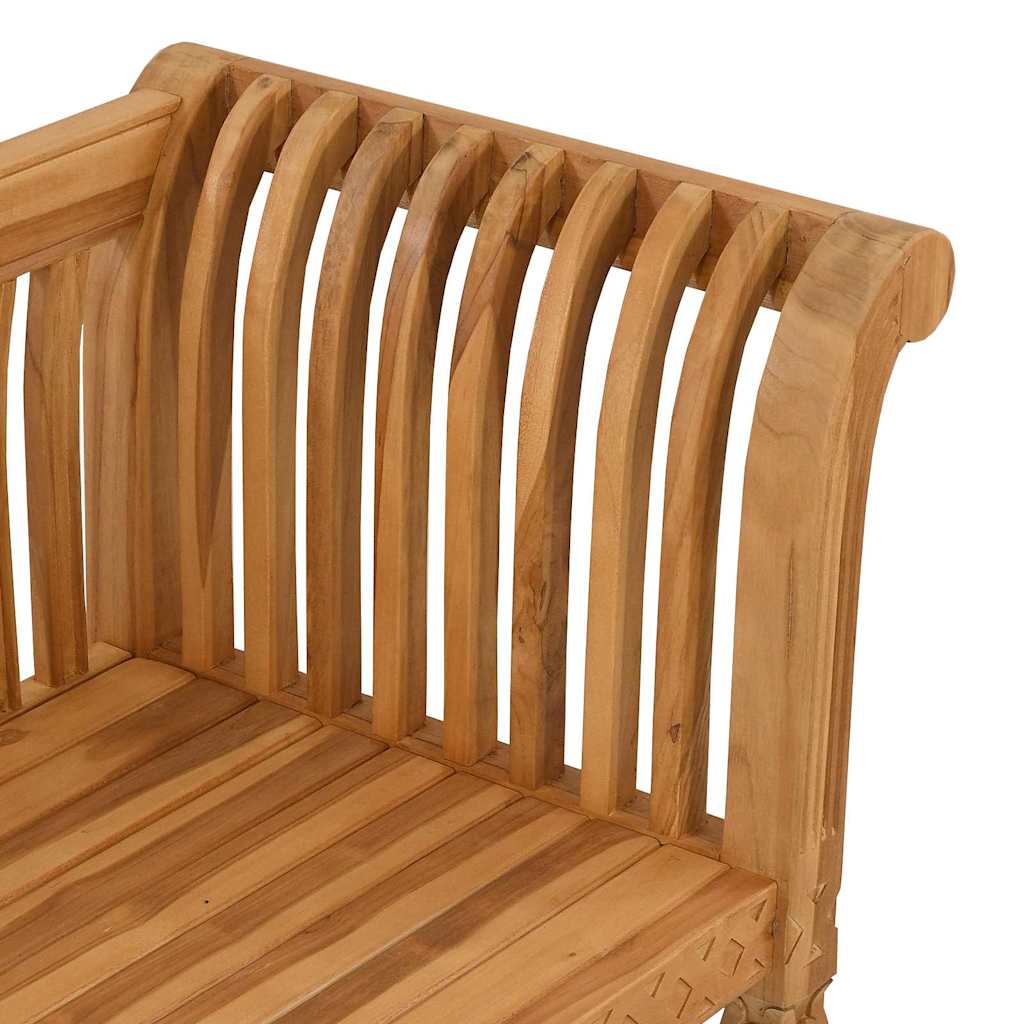 Garden Bench Brown 127.5 x 52 x 80 cm Solid teak wood