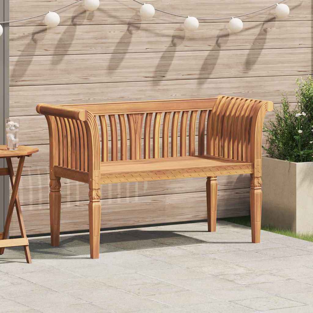 Garden Bench Brown 127.5 x 52 x 80 cm Solid teak wood