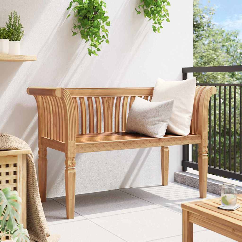 Garden Bench Brown 127.5 x 52 x 80 cm Solid teak wood