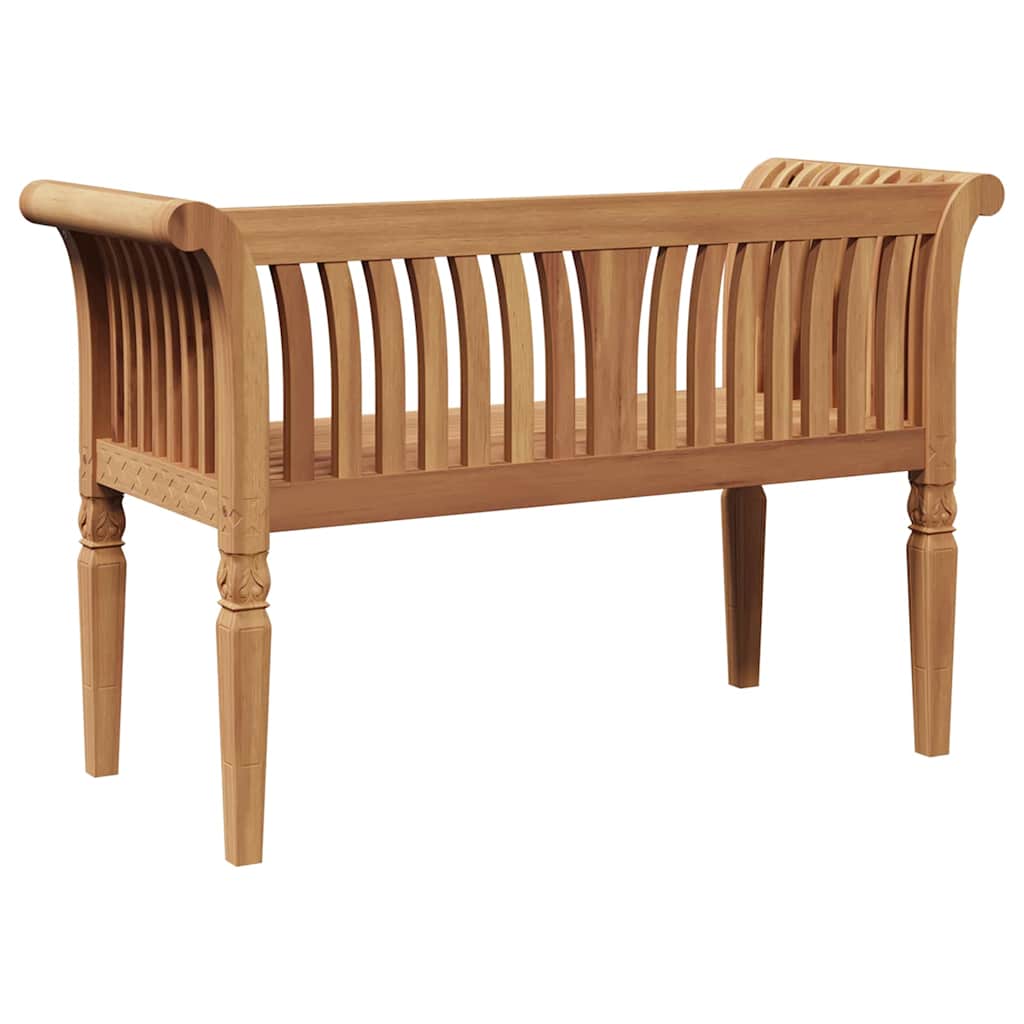 Garden Bench Brown 127.5 x 52 x 80 cm Solid teak wood