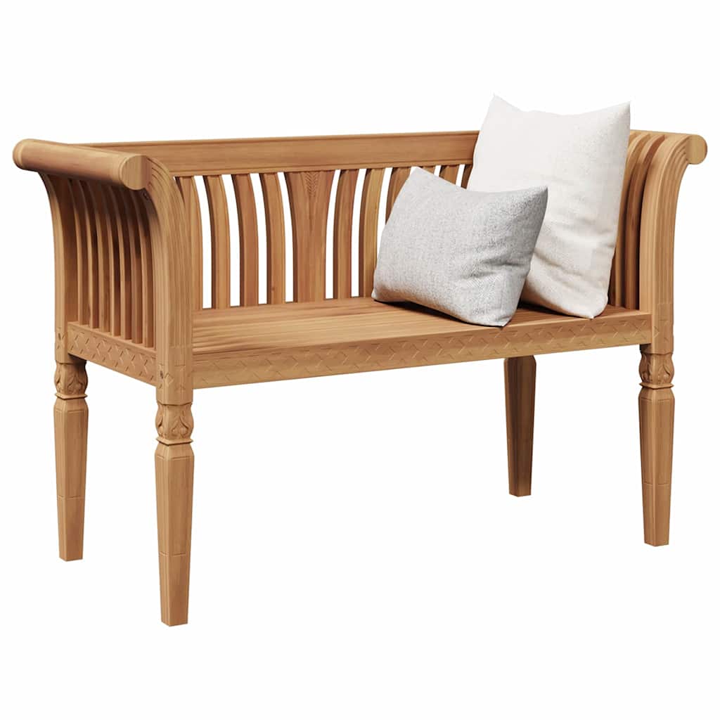 Garden Bench Brown 127.5 x 52 x 80 cm Solid teak wood