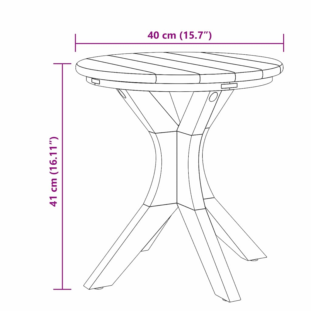 Side Table Brown 40 x 40 x 41 cm Solid teak wood