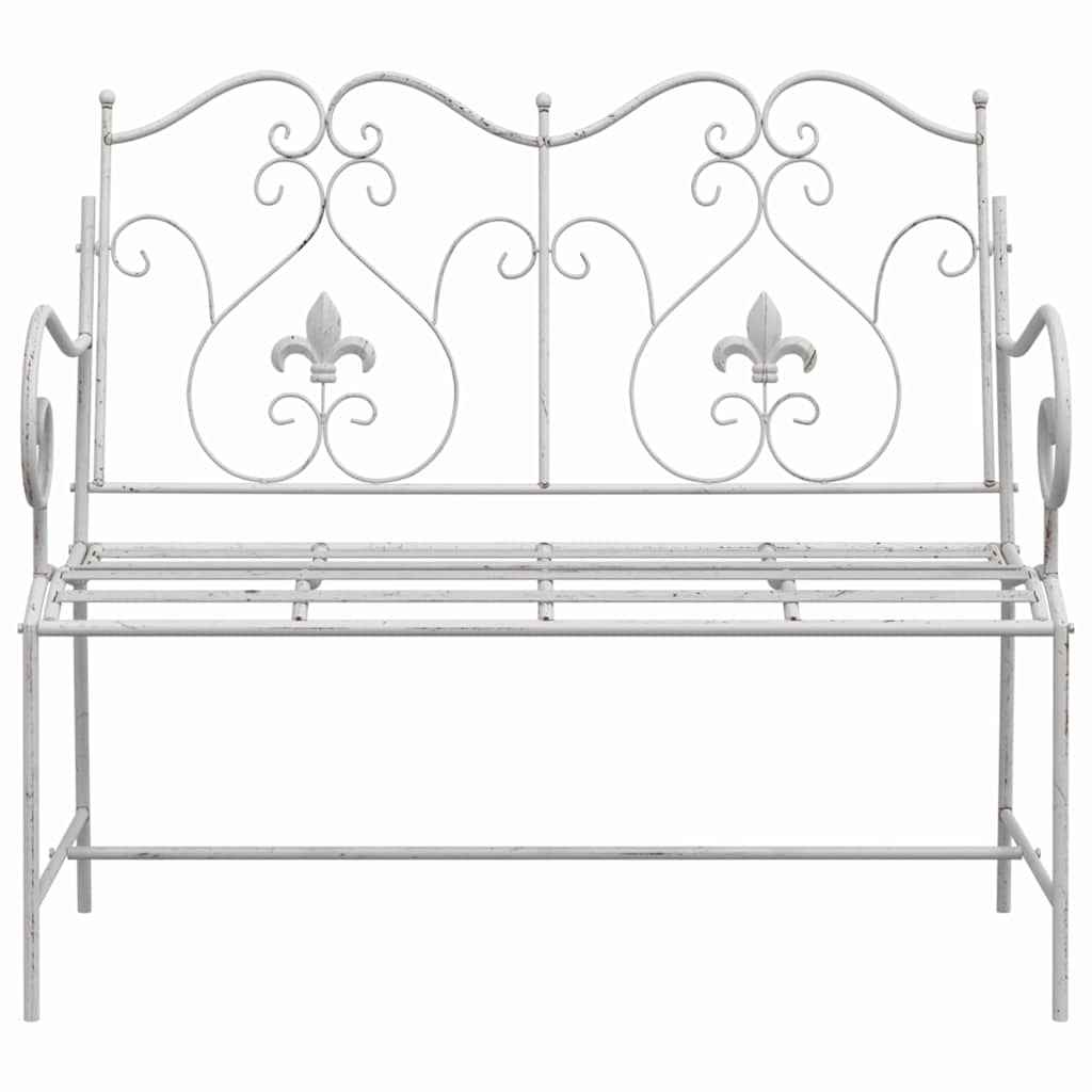 Garden Bench White 104 x 54 x 93cm Steel