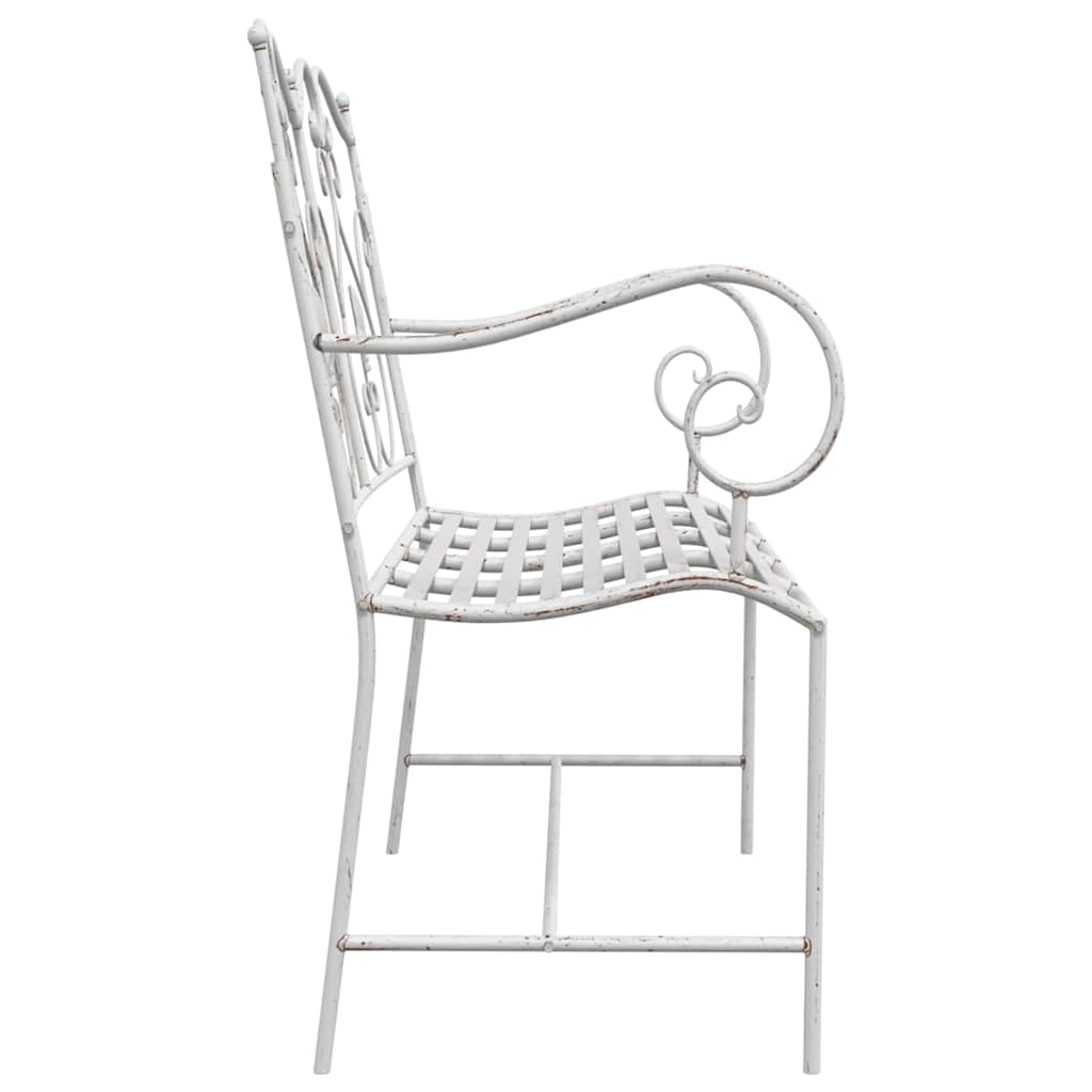 Garden Bench White 104 x 54 x 93cm Steel