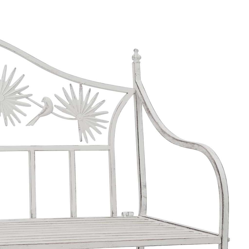 Garden Bench White 104 x 54 x 93cm Steel