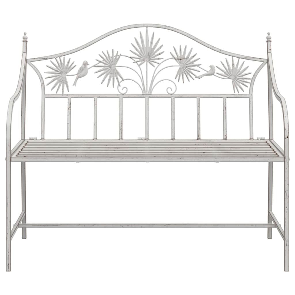 Garden Bench White 104 x 54 x 93cm Steel
