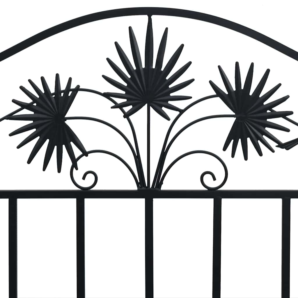 Garden Bench Black 104 x 54 x 93cm Steel