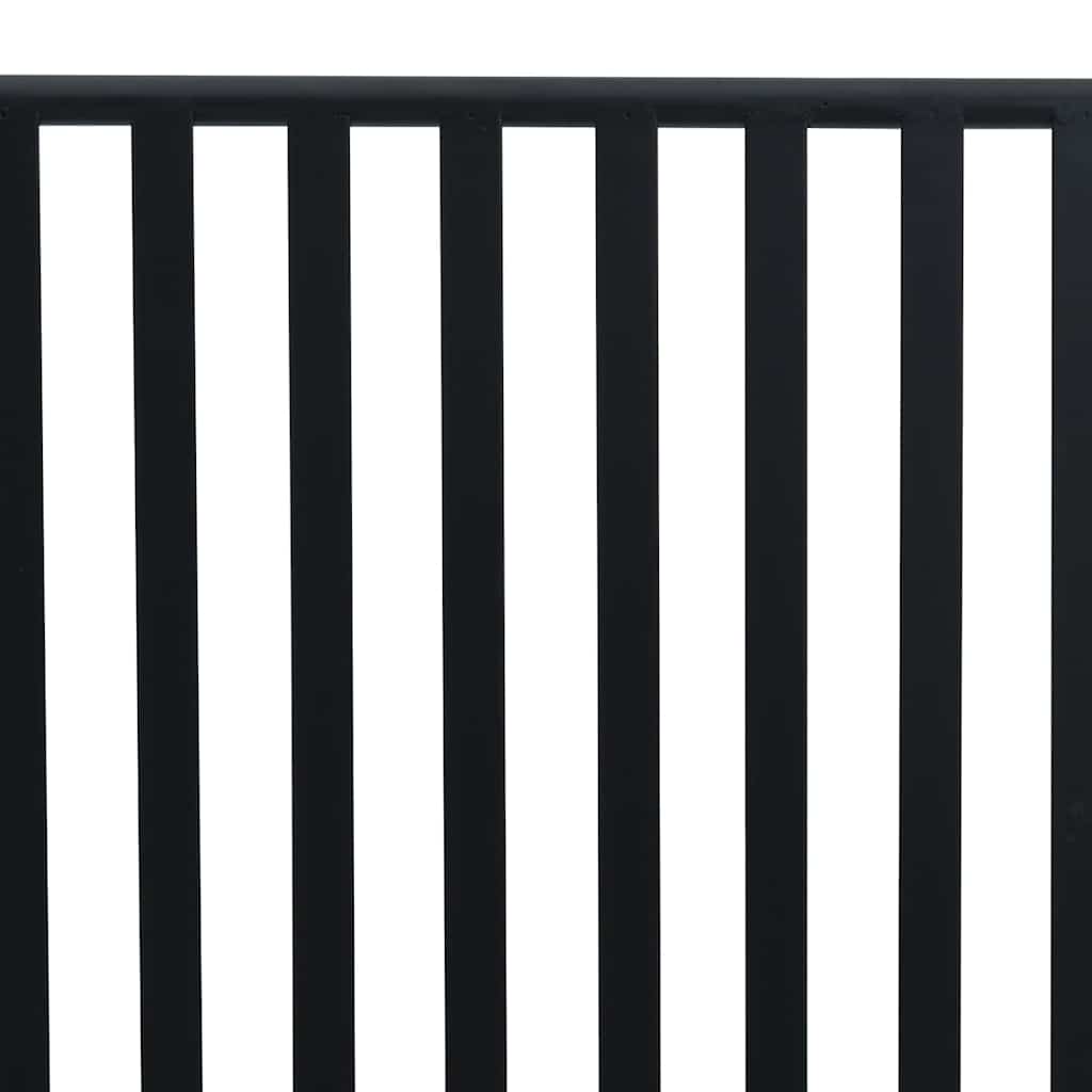 Garden Bench Black 104 x 54 x 93cm Steel