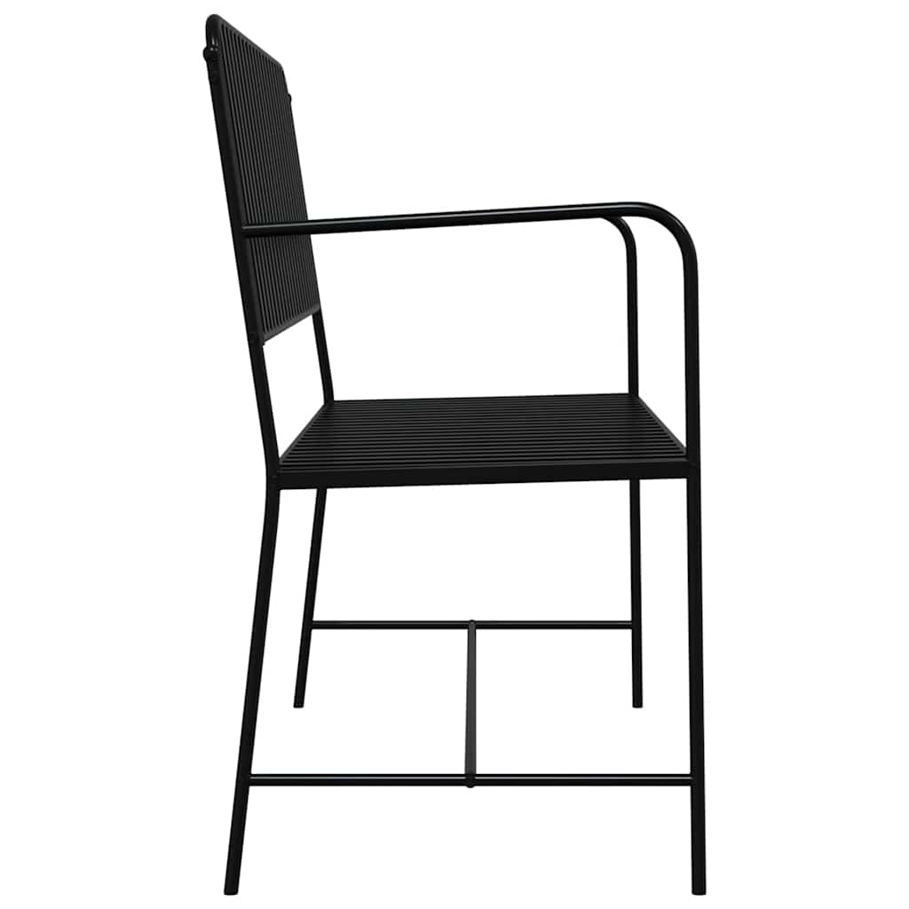 Garden Bench Black 104 x 54 x 93cm Steel