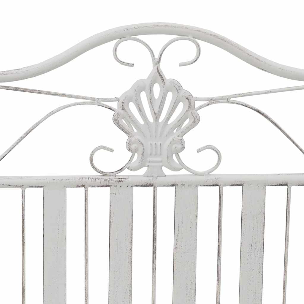 Garden Bench White 104 x 54 x 93cm Steel